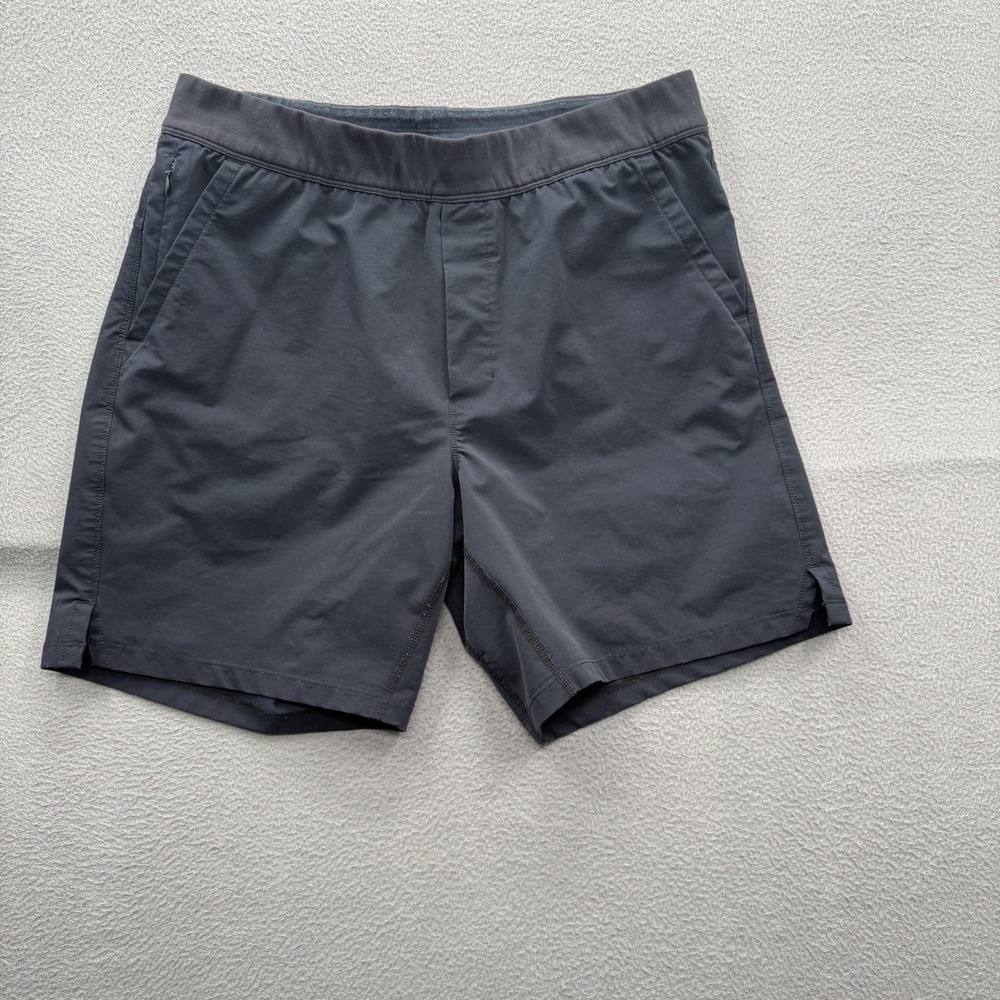 Public Rec Shorts Men 34 Black Elastic Waist Drawstring Pockets Athletic Running